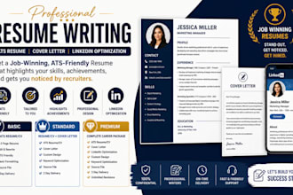 write professional resume, CV, cover letter writing and linkedin services