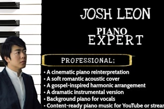record gospel piano, soulful keyboard, jazz, rnb session pianist, male vocalist
