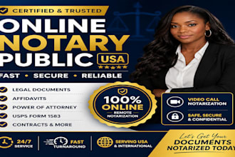 notarize your documents online as a certified remote notary public USA