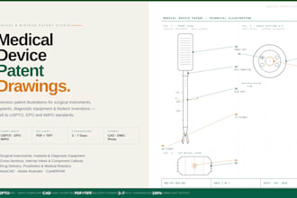 draw medical device and biotech patent illustrations for r d teams