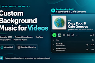 create custom cinematic background music and ambient soundscape for your video