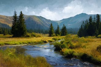 landscape oil painting art