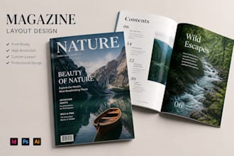 design magazine, brochure, flyer, newsletter and catalog design