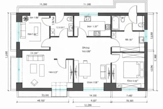 create detailed 2d floor plan for your entire space