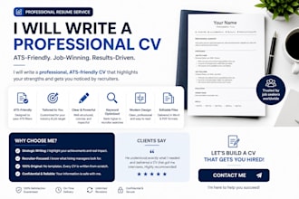 write a professional ats friendly resume