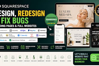do square squarespace online store landing page website design redesign bug fix