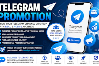 do effective telegram promotion for real and active users