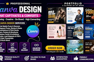 design high converting canva posters,flyers,banners and business designs