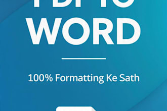 convert scanned PDF to word document using ocr in 24hrs