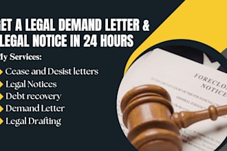 draft a appeal letter, demand notice and demand letter