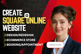 create square online store, square website design, square redesign