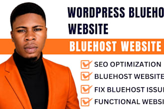 design bluehost website, fix, and optimize your bluehost wordpress website