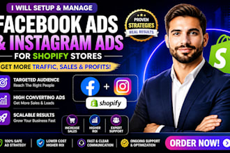 setup shopify facebook ads and instagram ads campaign