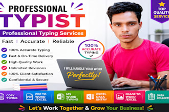 do a fast typing job, retype scanned documents, your typist