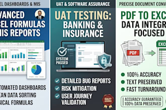 create advanced excel formulas and automate data sorting for mis reporting
