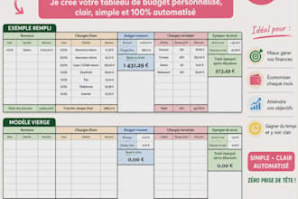 create a custom personal budget tracker in google sheet