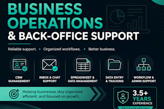 provide back office business operations support to promote business efficiency