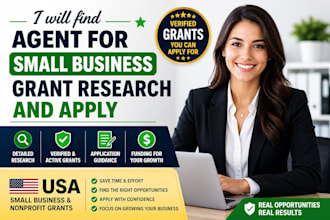 find agent for small business grant research and apply