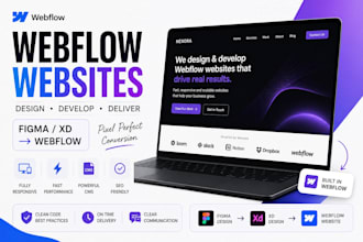 develop webflow website, convert figma to webflow, xd to webflow