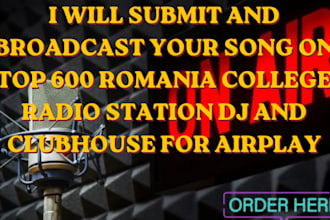 submit your song to top 600 romania college radio stations dj clubhouse and