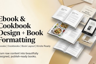 design and format ebook, cookbook, and book layout