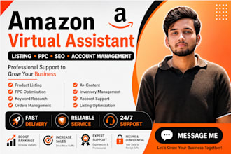 handle amazon listing, SEO, PPC and account support