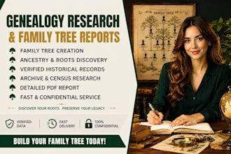 build your detailed family tree and genealogy report with verified records