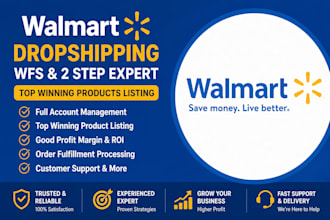 be walmart 2 step dropshipping and wfs private label virtual assistant