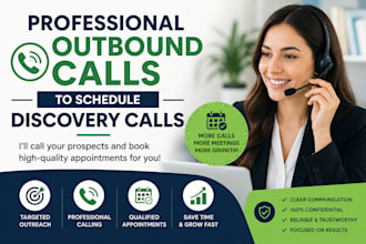 make professional outbound calls to schedule discovery calls for your mei