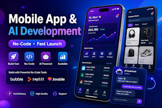 build mobile apps and ai apps using bubble io and replit