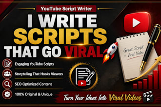 write a viral youtube script for your faceless channel