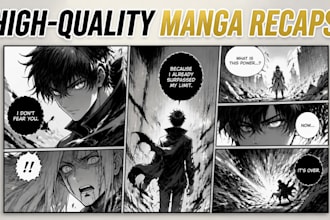 create manhwa illustrations mange recaps digital art thumbnail for anime youtube