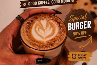 design eye catching food posts for restaurants and cafes