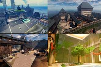 create high quality roblox map, high poly, mid poly environment for roblox game