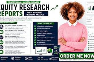 create professional equity research reports with in depth financial analysis