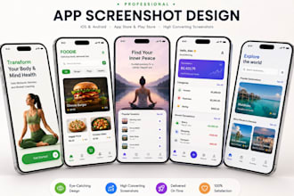 design app screenshots app store play store screenshots ios android app mockups