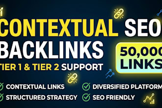 build contextual seo backlinks tier 1 and tier 2 for google ranking