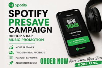 do effective spotify presave campaign, spotify music track hiphop rap promotion