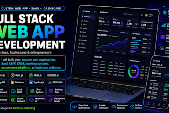 develop a custom web app dashboard or saas mvp