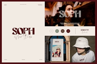 design luxury feminine logo and branding kit for fashion, beauty, wellness
