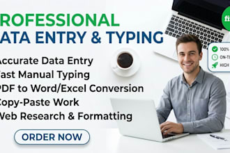 do professional data entry and manual typing