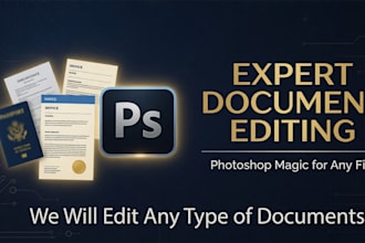 edit documents in photoshop, text editing