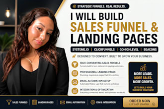 build sales funnel landing page in systeme io clickfunnels, gohigh level beacons