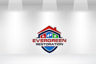 make elegant, property restoration services logo design