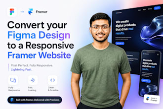 figma to framer responsive, wordpress elementor, webflow website