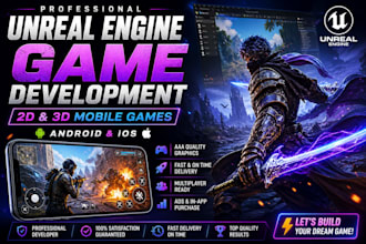 develop mobile game in unreal engine for 2d and 3d games