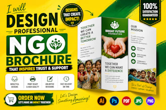 design professional ngo brochure that attracts donors and support
