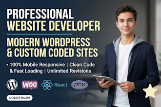 develop responsive wordpress and custom coded websites