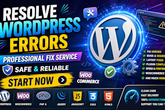 debug and fix wordpress website errors professionally