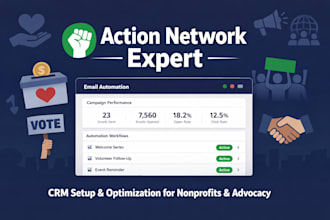 set up and automate action network for nonprofits and campaigns